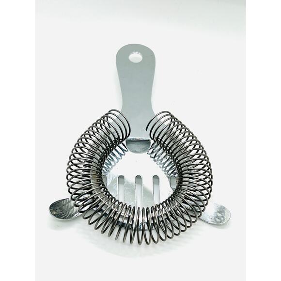 VTG Irwin Ware Chrome Made U.S.A Hawthorne Style Cocktail Strainer Bar Tool MCM - Picture 3 of 4